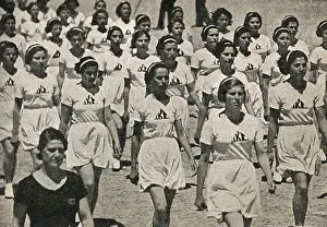 Sportswomen: Women Athletes parading, Turkey