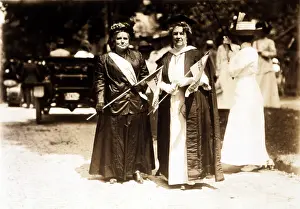 Sufferage: Women attending a suffrage parade, U.S. ?