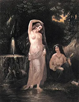 Gracefully: WOMEN BATHE AT FOUNTAIN