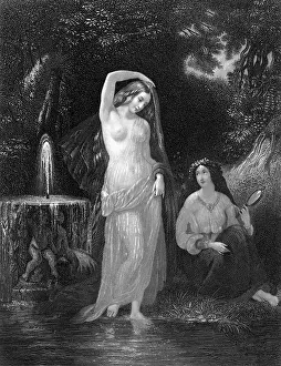 Gracefully: WOMEN BATHE AT FOUNTAIN