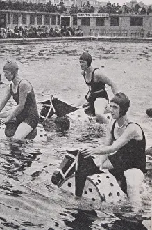 Womenswear: Women bathing in sea