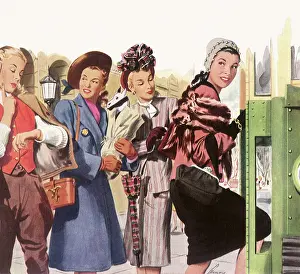 Lemon: Women Boarding Bus