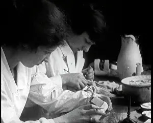 Dentists: Women Dentists Working On False Teeth