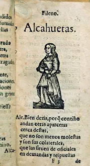 1490: Women dialog by Cristobal de Castillejo (ca.1490-1550). Engr