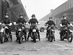Women dispatch riders in training, WW2