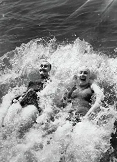 Backstroke: Two women doing backstroke in the