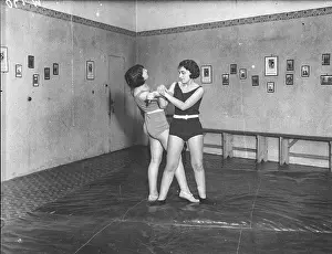 Judo: Women doing judo in a gym