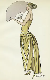 Bustle: Women with a fan 1922