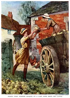 Jul19: Women farm workers loading a cart, May 1918