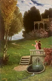 Spout: Women on Fountain Steps