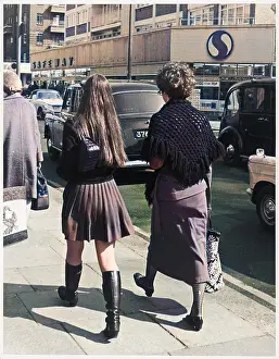 Oncolourisedpic: TWO WOMEN ON KINGS ROAD
