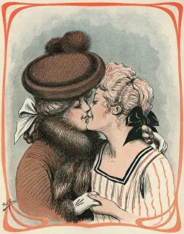 Lesbian: Two Women Kiss