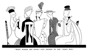 Knitters: Women knitting & sewing comforts for the troops, WW1