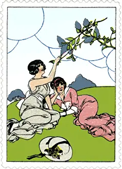 Outings: Two women lying in grass