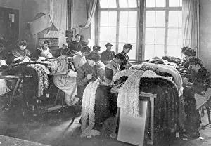 Seamstress: Women making decorative feathers, 1907