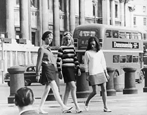 Minis: Three women in Mini Skirts in the 1960s