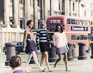 Three women in Mini Skirts in the 1960s