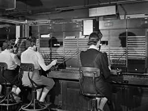 Womenss: Women, occupations, telephone operators, communication