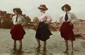 Tess Hines: Three women go paddling at the seaside