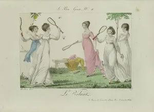 Racquets: Women playing badminton