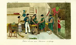 Corsi: Women playing congkak in a Timorese house