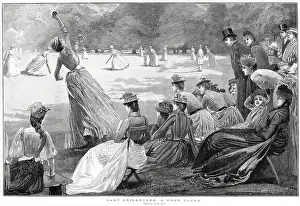 Fielder: Women Playing Cricket 1889