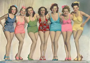 Multi Colored: Women posing in bathing suits