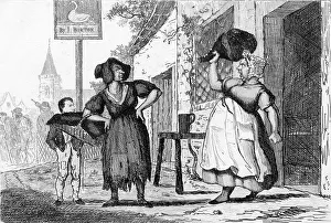 Brandishing: WOMEN/QUARREL/C19TH