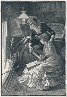 Poker: Two Women Read by Fire