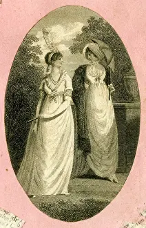 1803: Two women in Regency style dresses