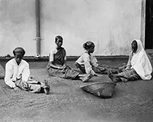 Sort: Women sorting coffee, Ceylon (Sri Lanka)