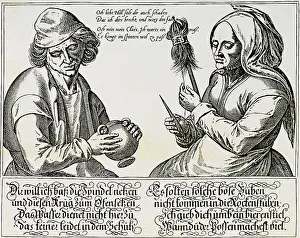 Spindle: women, spinstress, lacemaker, graphic, in the