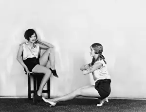Interactions: Women stretching