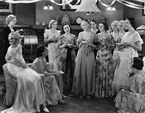 Snacks: Women at a tea party