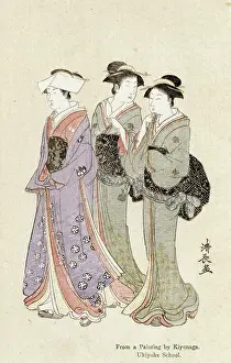 Kiyonaga: Three Women by Torii Kiyonaga