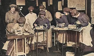 Welders: Women training in aeroplane construction, WW1