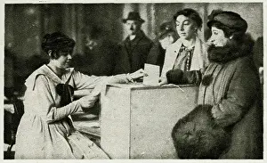 Granted: Women voting in Russian election