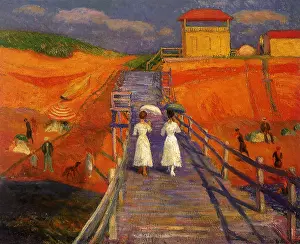 Wome: Women Walk on Pier