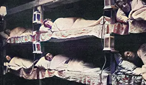 Bunks: Women as war-time firemen in their bunks