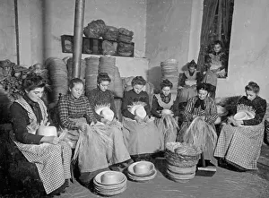 Industrialization: Women weaving, 1905