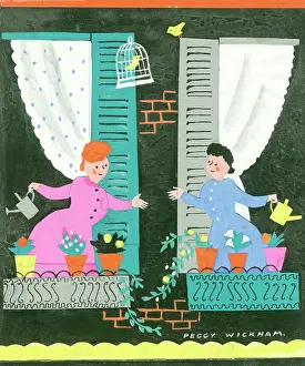 Neighbours: Two women at the window
