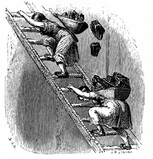 1844: Women workers hauling coal to the surface up a