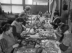 Plaques: Women workers making plaques, 1934