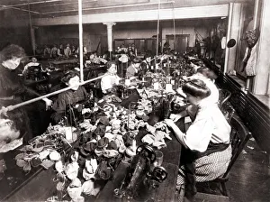 Sweatshops: Women workers sewing teddy bears in an sweat ?