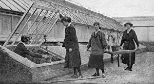 Women working in the hothouses at Windsor, WW1