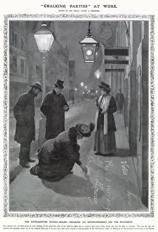 Pavements: Women's rights: chalking 1908