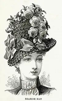 Headdresses: Women's seaside hat 1886