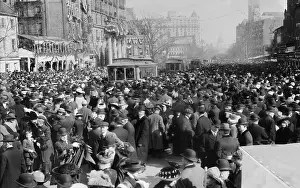 Harassment: Womens Suffrage parade on the day before Woodrow
