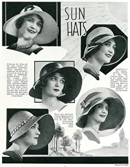 Hemp: Women's sun hats for the spring 1930