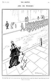 Enlists: And no wonder! H.M. Bateman cartoon